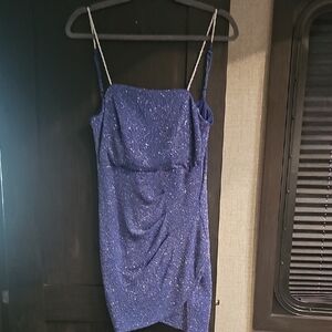 Sparkling Blue Mini Dress